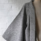Vintage women's black and white silk haori with all-over kanoko shibori pattern.