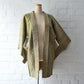 Vintage Japanese women's olive green silk crepe haori.