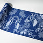 Vintage traditional yukata cotton fabric with seasonal flowers, sold by the metre.