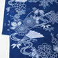 Vintage traditional yukata cotton fabric with seasonal flowers, sold by the metre.